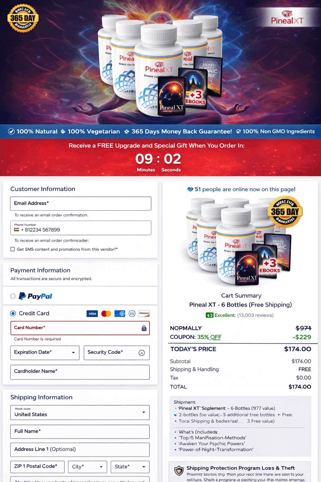 Pineal-XT-checkout-page